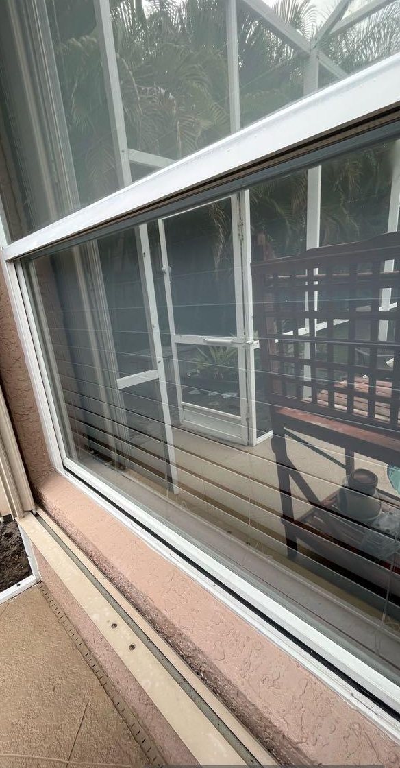 The same screen and window cleaned clear